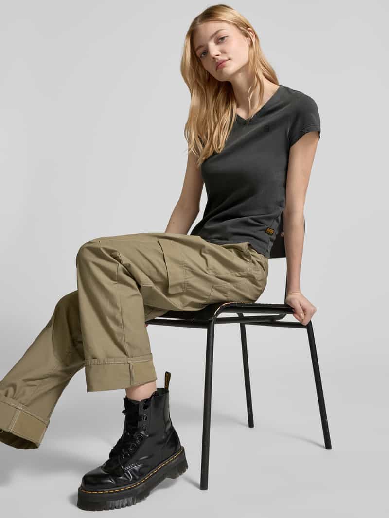G-Star Raw T-shirt met geribde V-hals