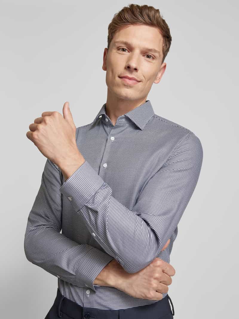 seidensticker Slim fit zakelijk overhemd met structuurmotief