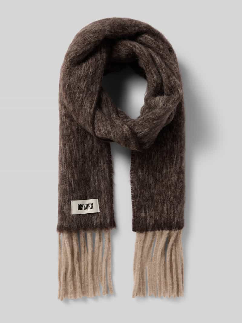 drykorn Sjaal van alpacamix met franjes model 'BEAUT'