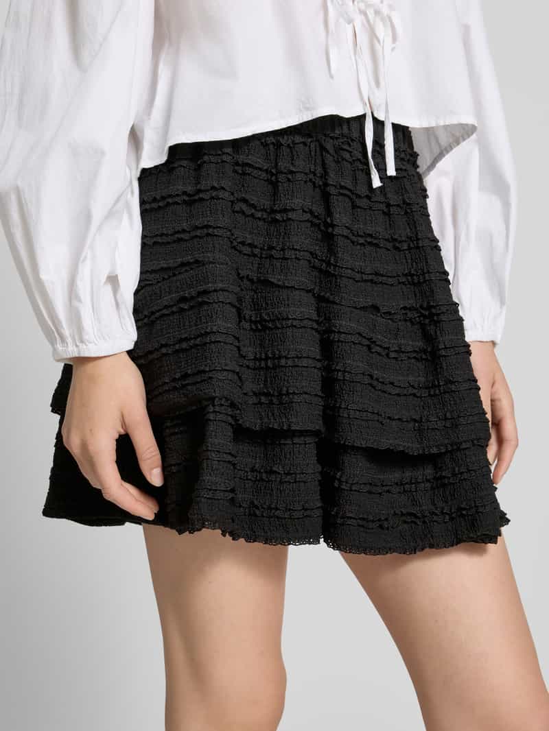 Only Uitlopende minirok met ruches model 'GAYLE'