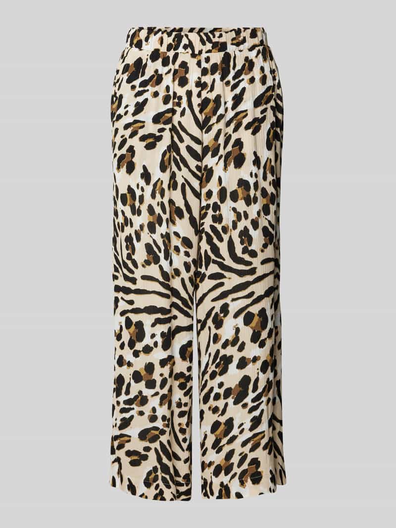 Ichi Wide leg culotte in kreuklook model 'MARRAKECH'