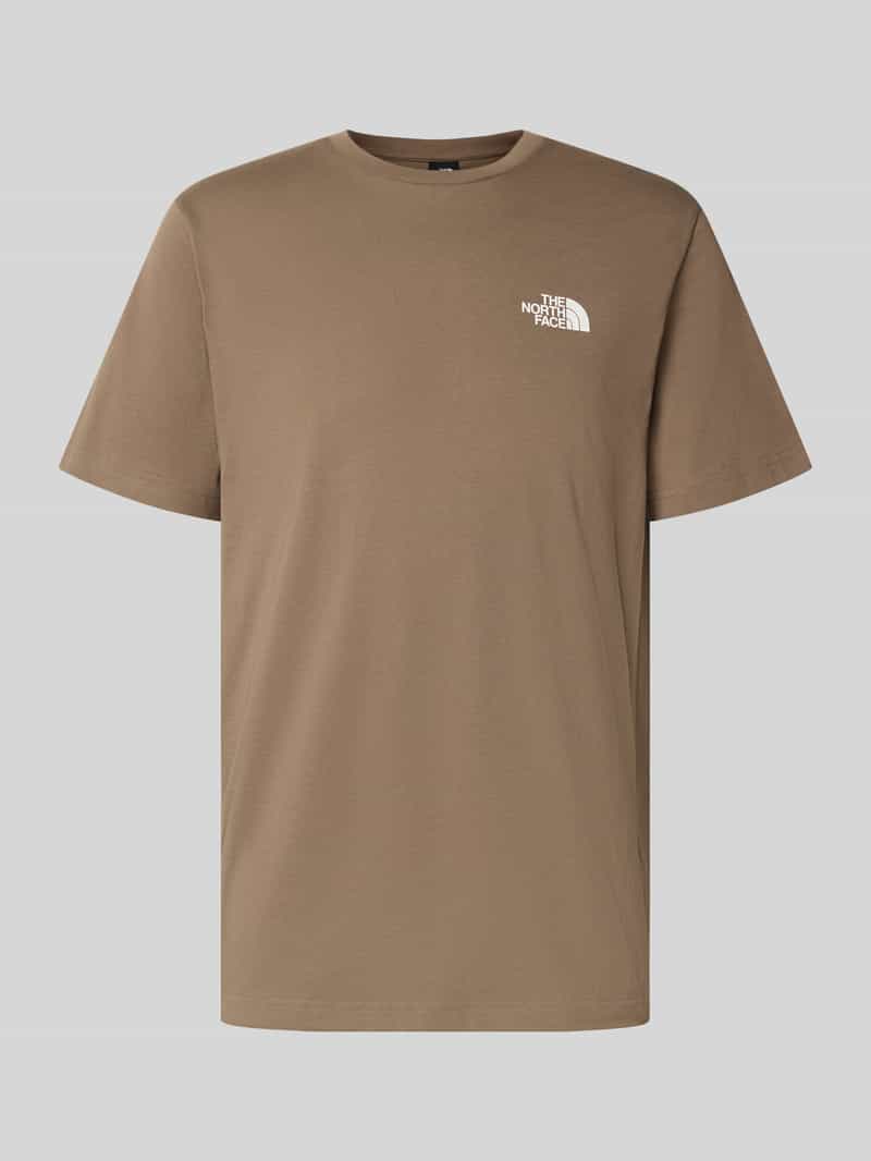 The North Face T-shirt met geribde ronde hals