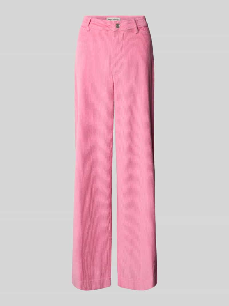 LOLLYS LAUNDRY Wide leg wollen broek met steek- en achterzakken model 'Florida'