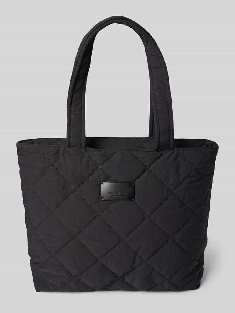 Seidenfelt Shopper met doorgestikte naden model 'Hetta'