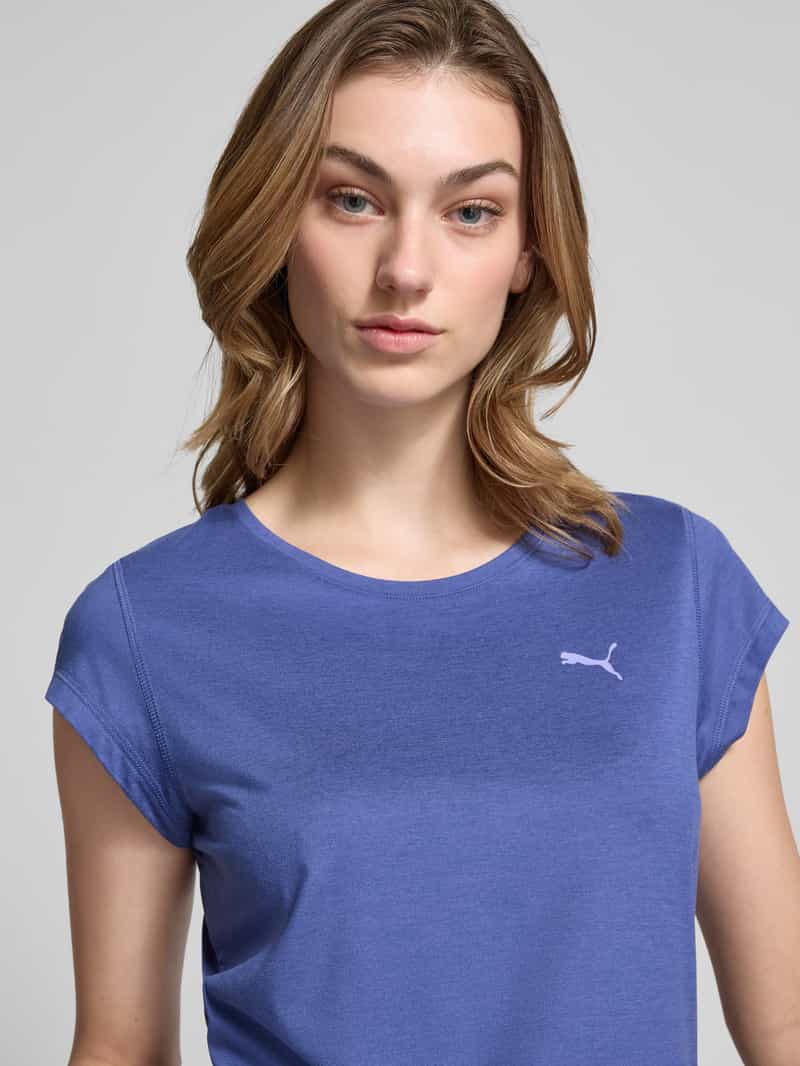 PUMA PERFORMANCE T-shirt met logoprint model 'Cloudspun Heather'