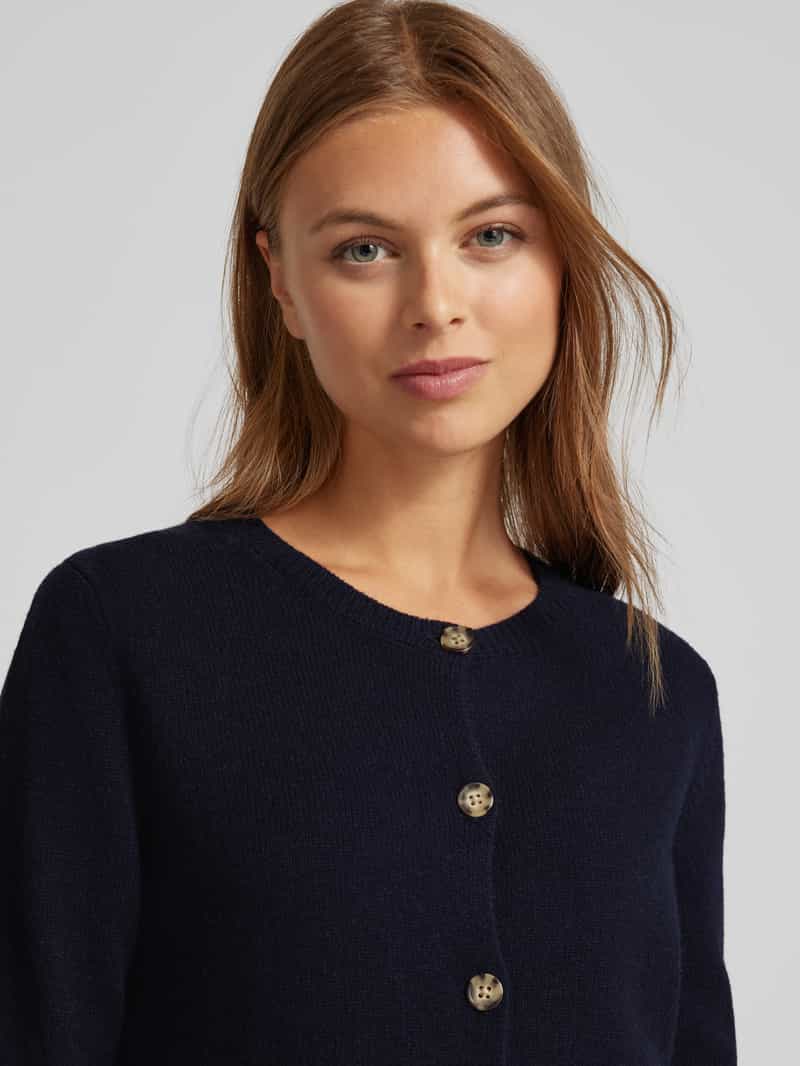 Christian Berg Woman Cardigan met ronde hals en knoopsluiting