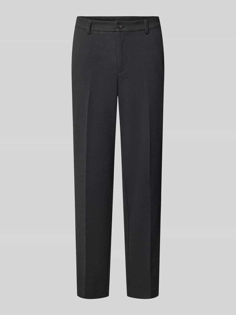straight fit stoffen broek met viscose,