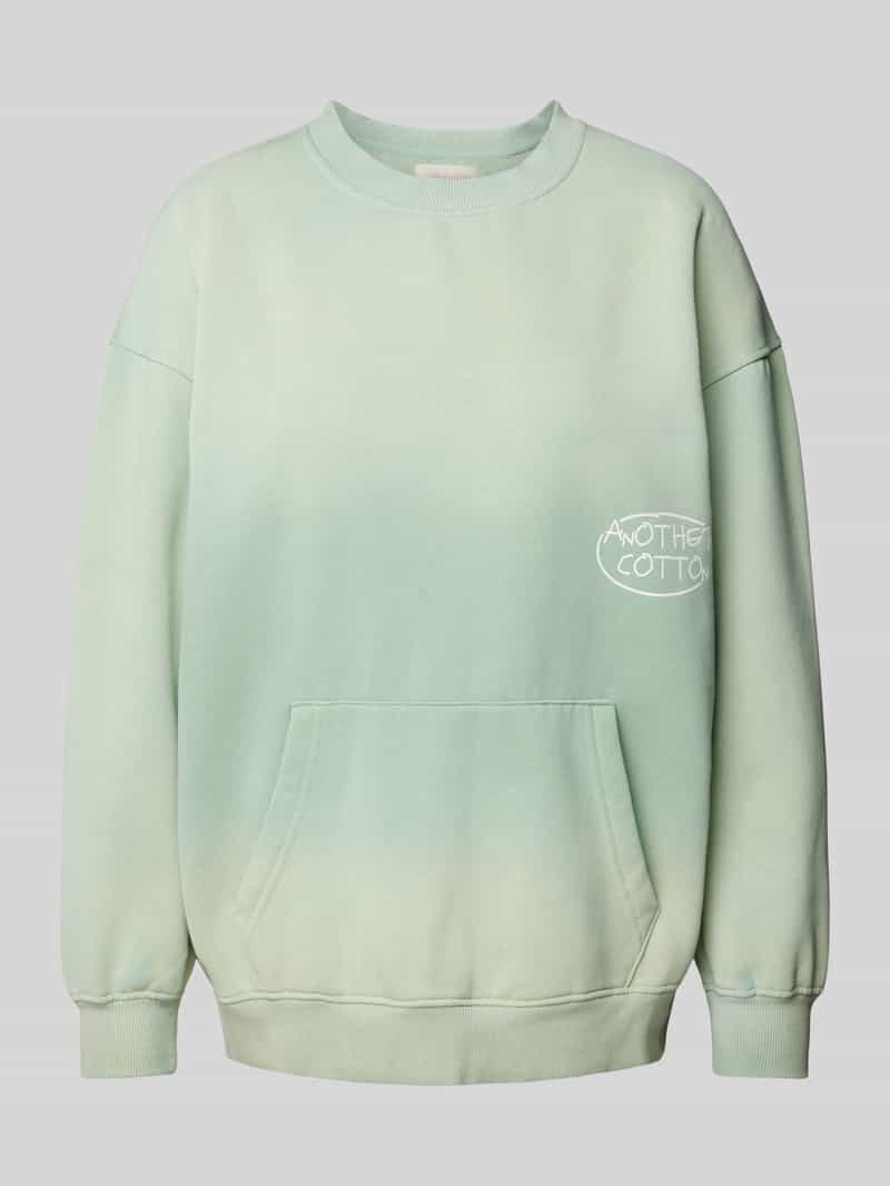 ANOTHER COTTON LAB Oversized sweatshirt met labelprint model 'Matcha Mornings'