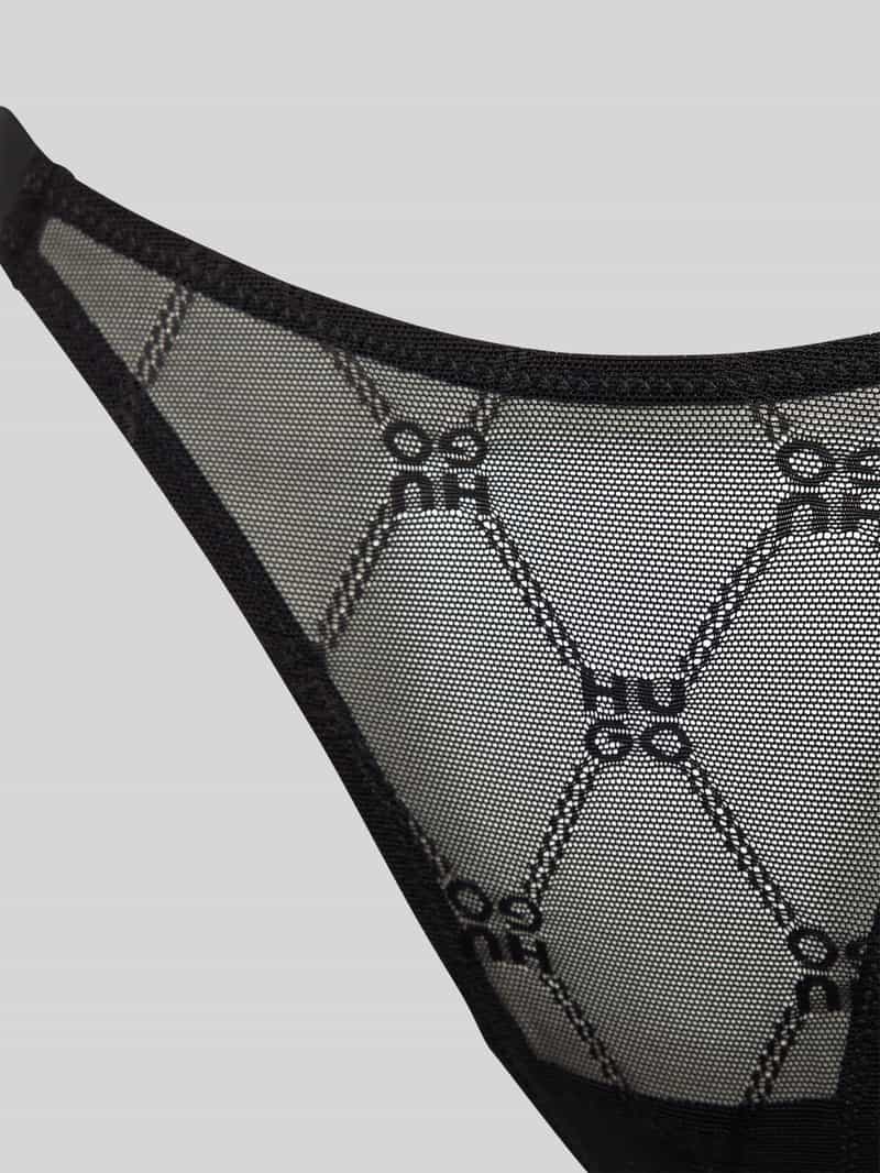 HUGO String met labelprint model 'Sporty Lace'