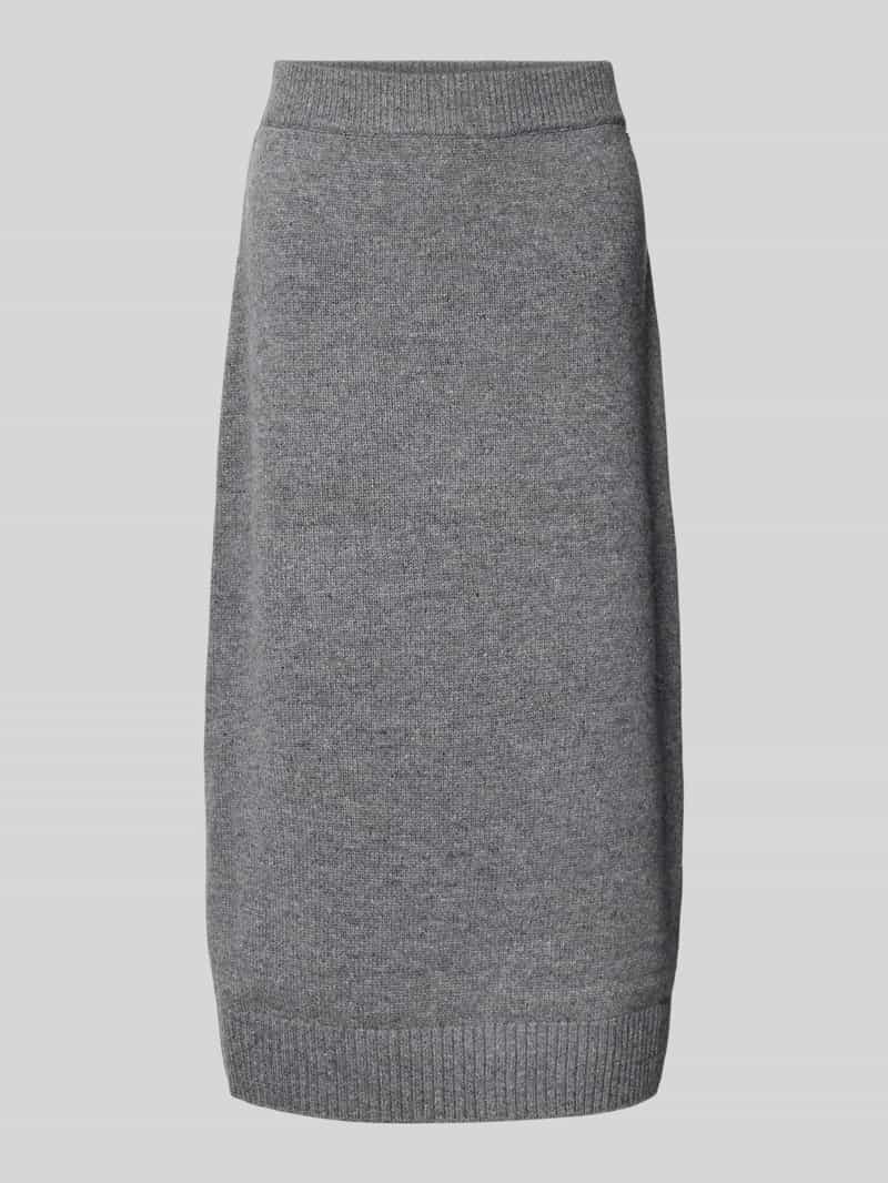 MOS MOSH Wollen rok met geribde zoom model 'Bryndis'