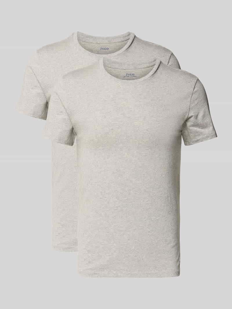 Regular Fit T-shirt van katoenmix in 2-pack