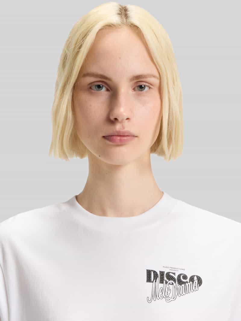 HUGO Relaxed fit T-shirt van puur katoen model 'VINTAGE TEE'