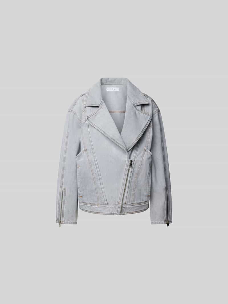 Oversized jeansjack met steekzakken