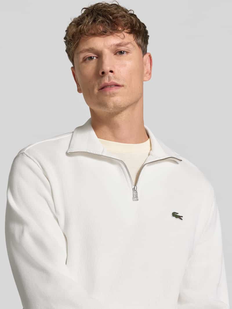 Lacoste Classic Fit sweatshirt met rits crèmewit, foto 5