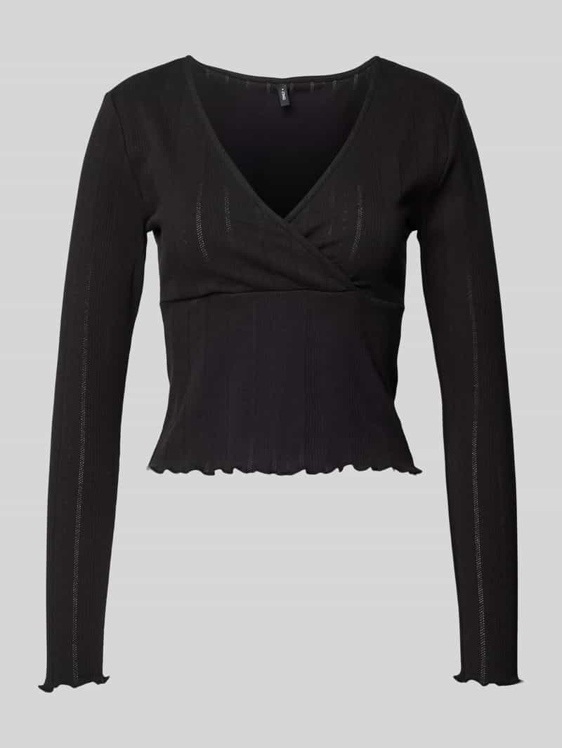 Only Shirt met lange mouwen ONLCARLOTTA L/S WRAP TOP JRS
