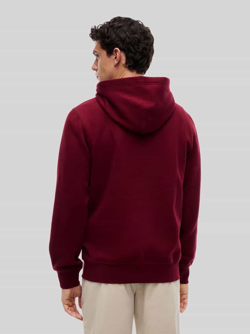 Tommy Hilfiger regular fit hoodie van katoenmix bordeaux, foto 3