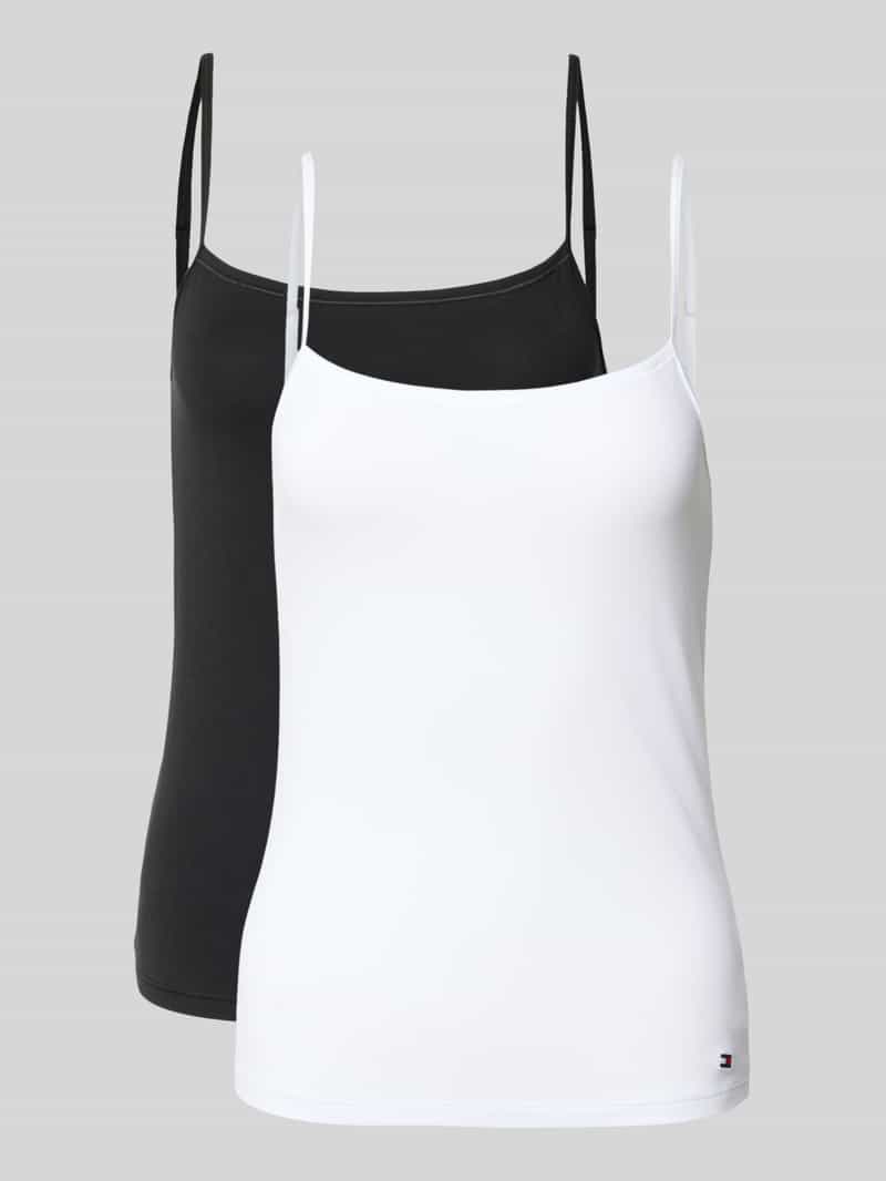 Tommy Hilfiger Regular fit top met bandjes van katoenmix in een set van 2 stuks