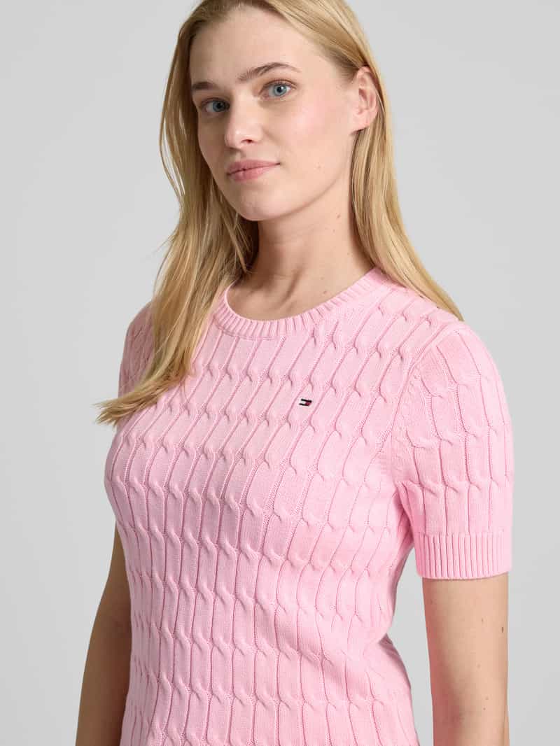 Tommy Hilfiger Regular fit gebreide pullover van zuiver katoen