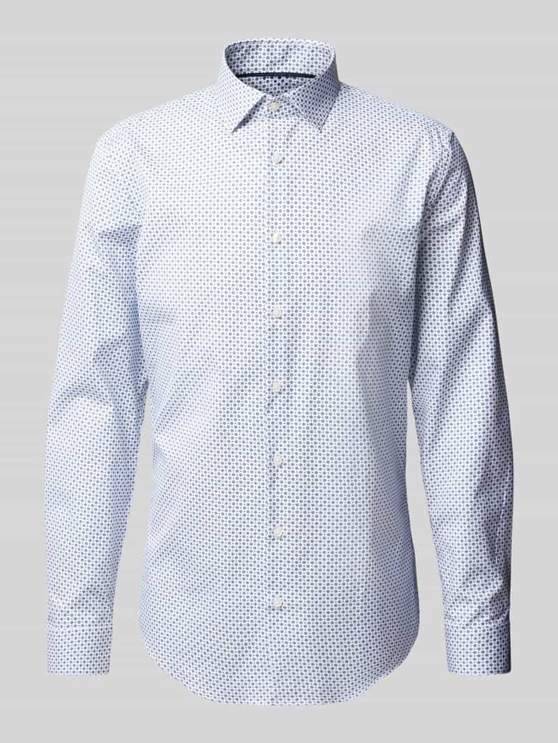 Jake*s Slim fit zakelijk overhemd met kentkraag