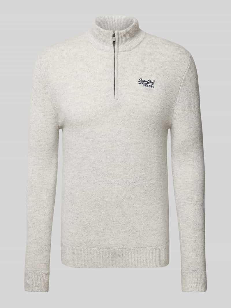 Superdry Gebreide pullover met opstaande kraag