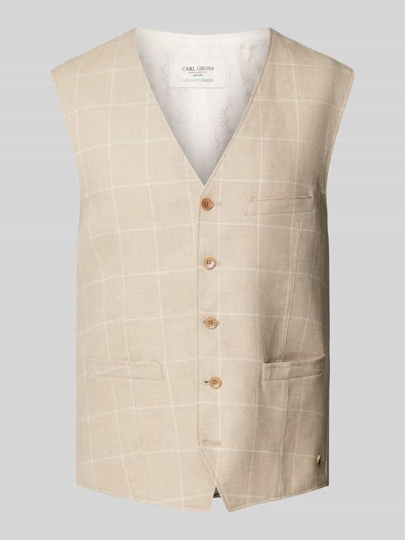 carl gross Gilet met strookzakken model 'Wilson'