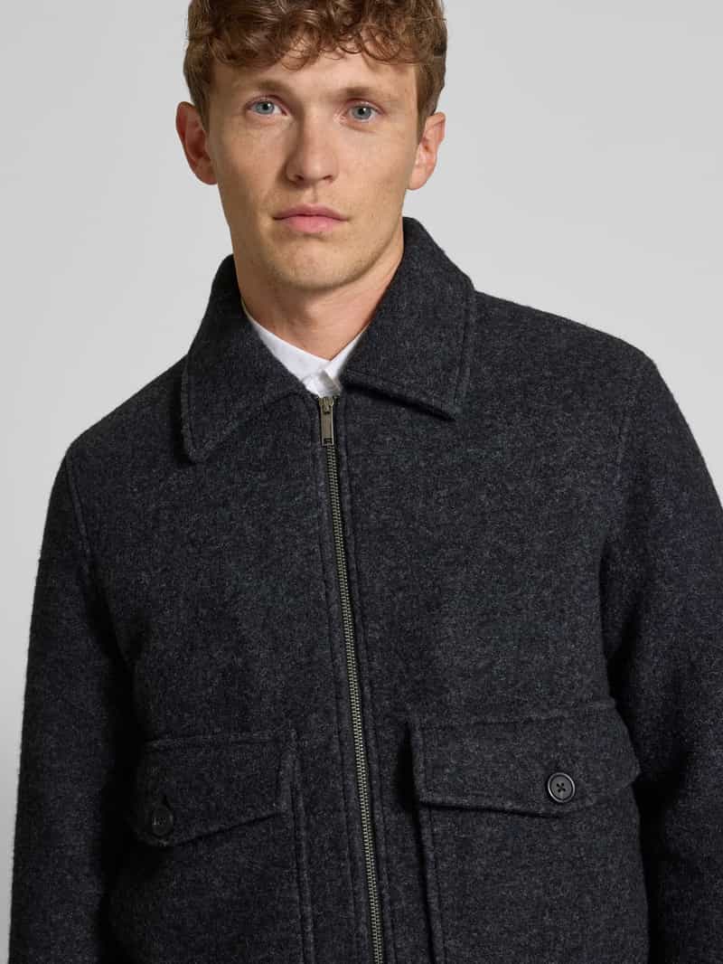 Selected Homme Regular fit overhemdjack van wolmix