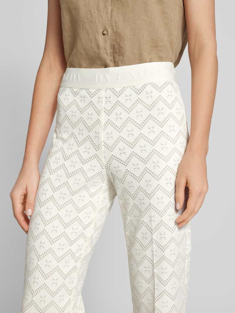 CAMBIO Flared stoffen broek met verkort model 'FAITH'
