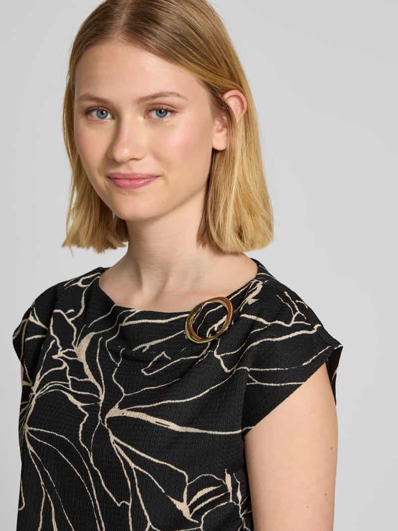 s.Oliver BLACK LABEL Relaxed fit T-shirt met sierdetail