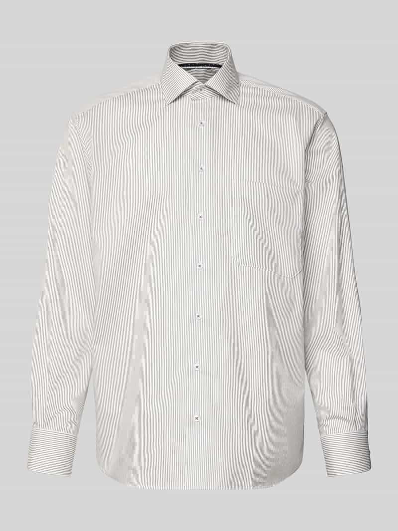 Eterna Comfort fit zakelijk overhemd van katoen met kentkraag