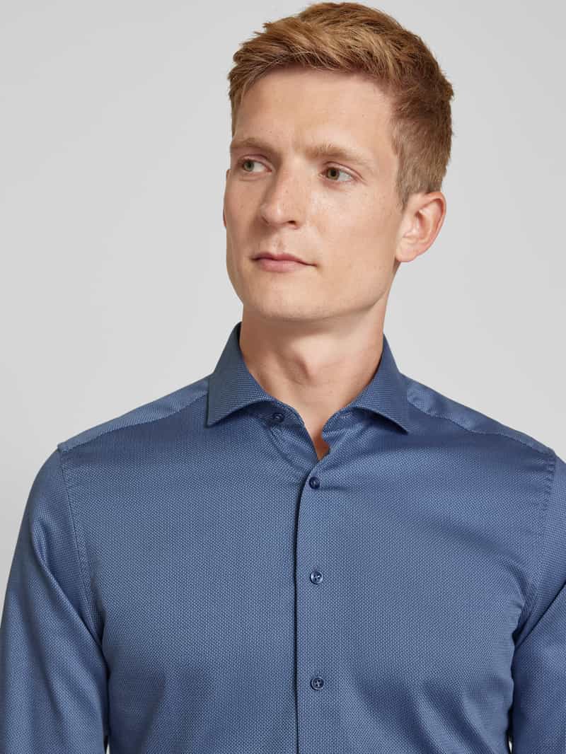 Eterna Slim fit zakelijk overhemd met haaikraag