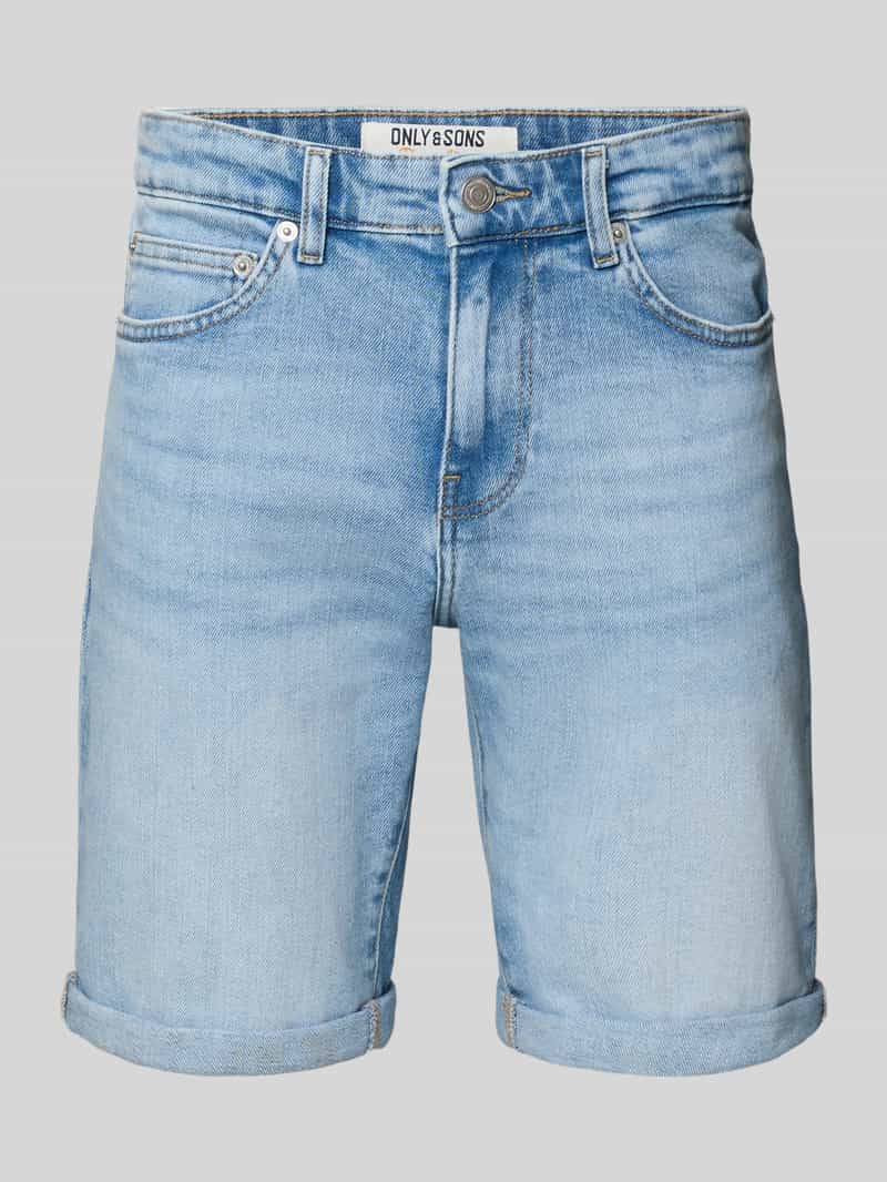 regular fit korte jeans van katoenmix model '