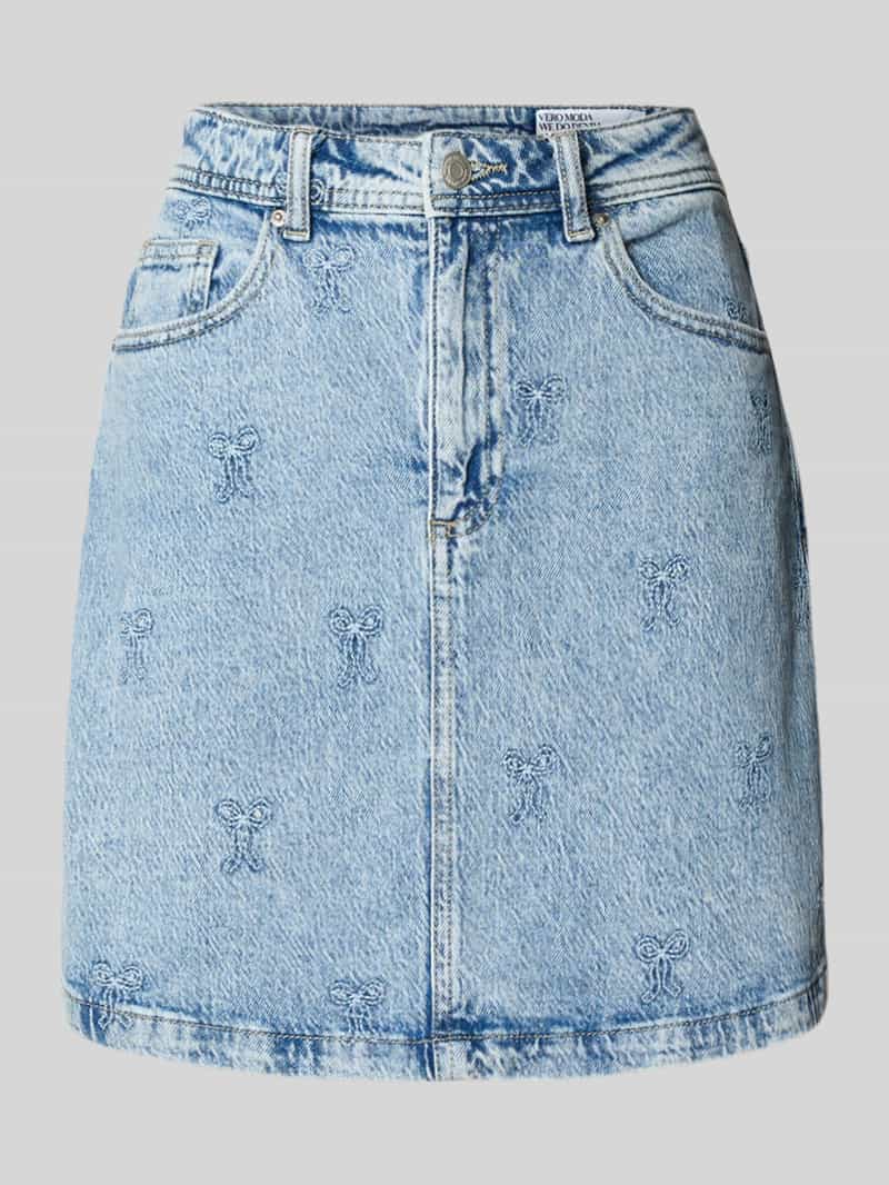 Vero Moda Licht uitlopende jeansrok van katoenmix model 'TESSA'