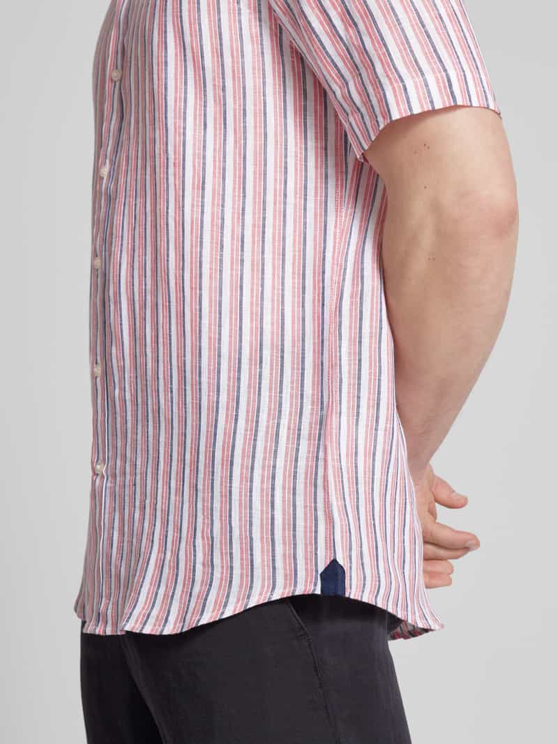 Christian Berg Men Regular fit vrijetijdsoverhemd van linnen met button-downkraag