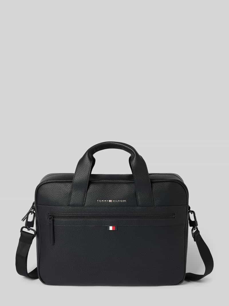 Laptoptas in leerlook