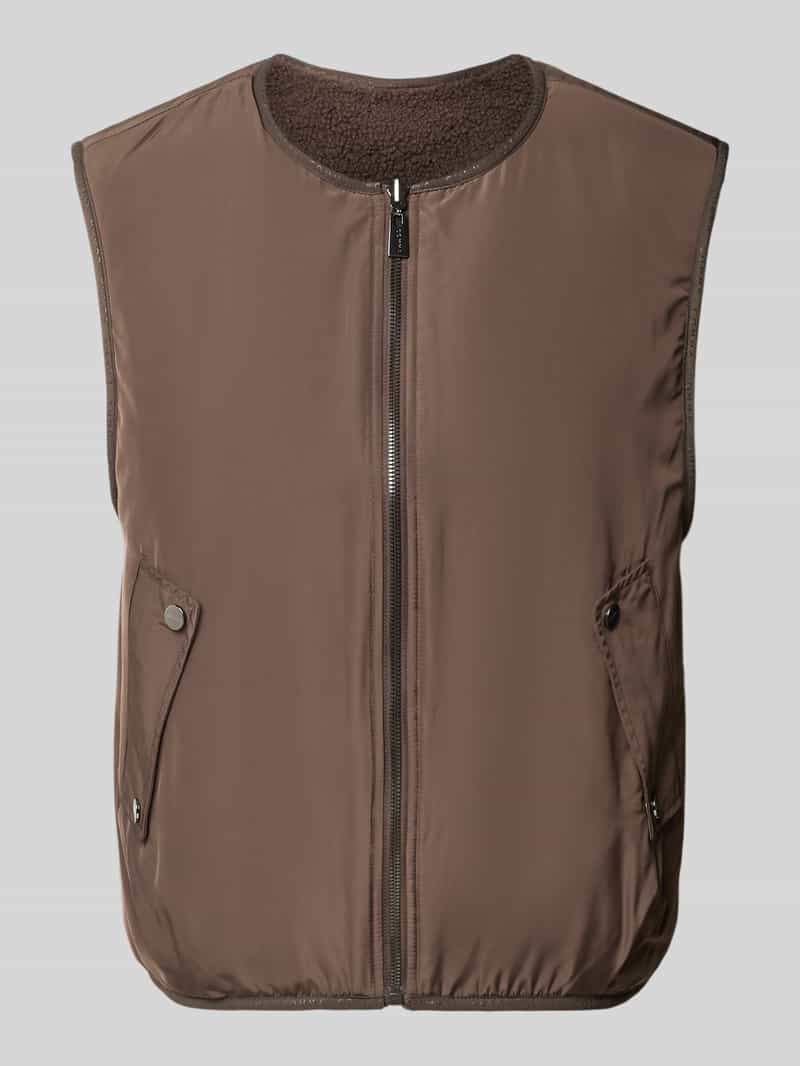 Comma Bodywarmer met ronde hals en klepzakken