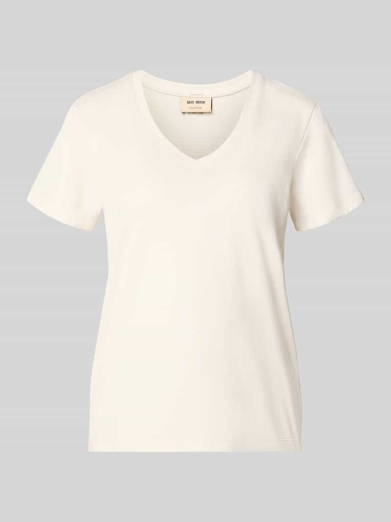MOS MOSH Regular fit t-shirt met v-hals model 'Dala'