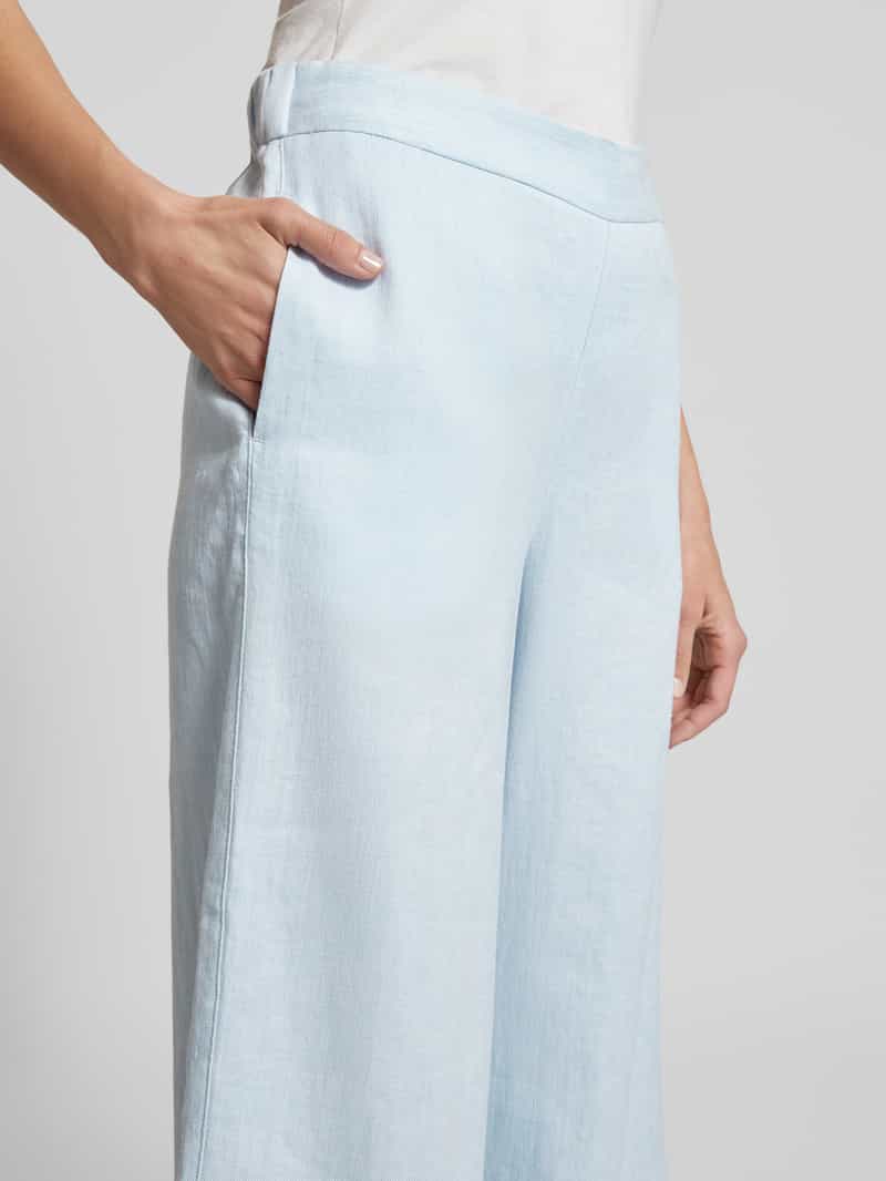 LANIUS Wide leg linnen broek met elastische band