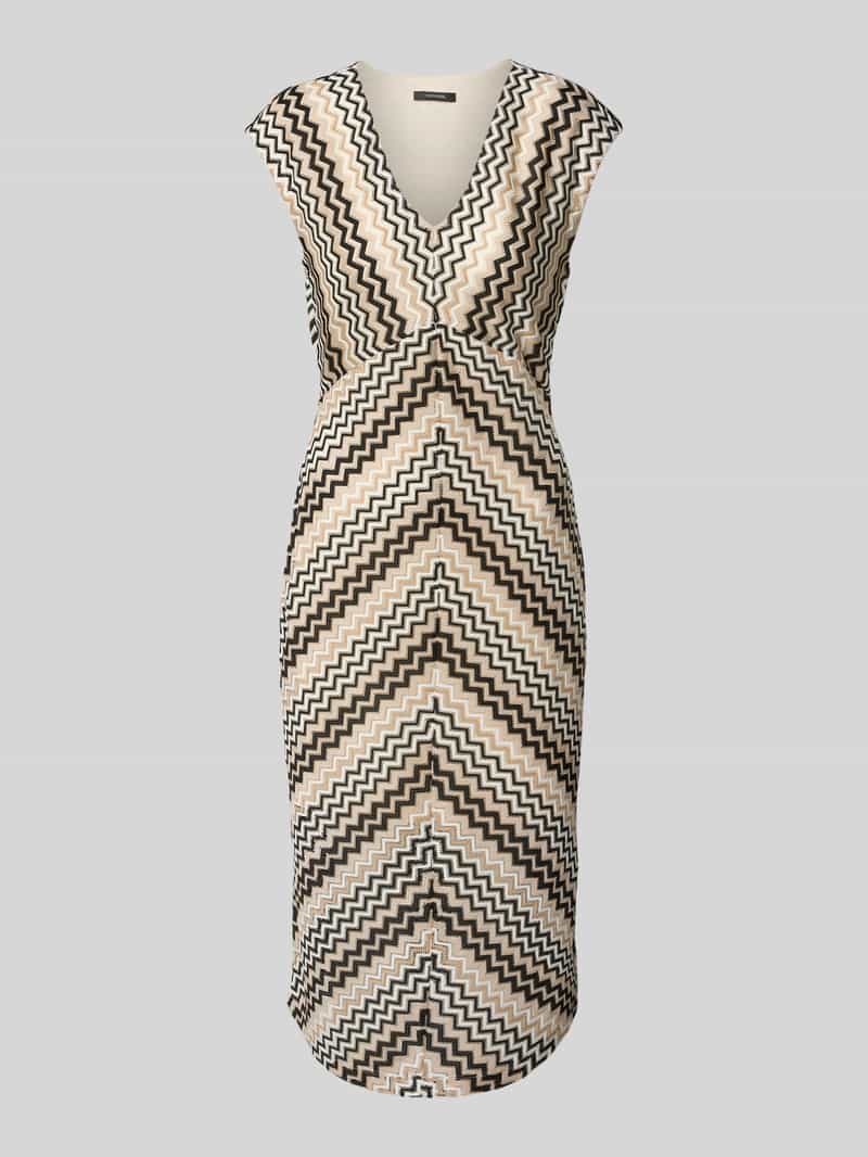 comma Midi-jurk met V-hals
