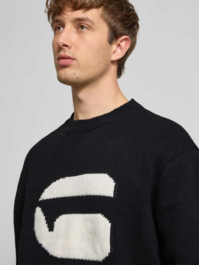 G-Star Raw Relaxed fit gebreide pullover met logo