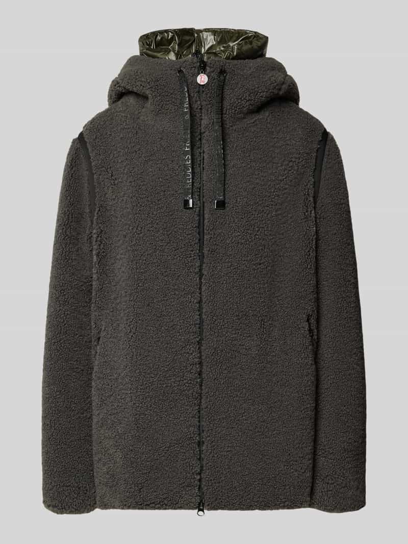 Jas van teddyfleece met capuchon model 'CHANZY'
