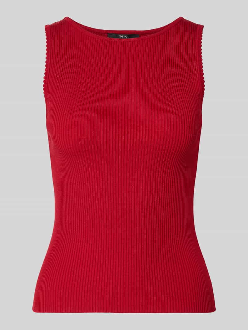 Tricottop van viscosemix in riblook