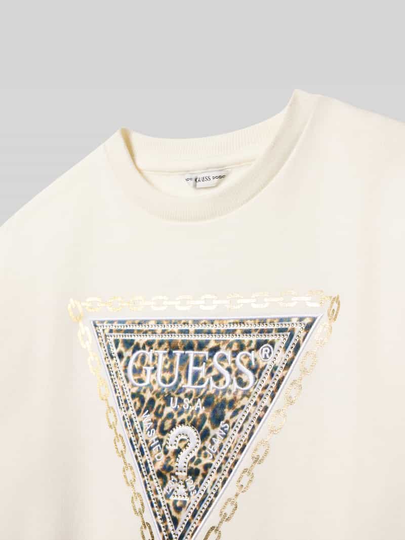 Guess Sweatshirt met labelprint en ronde hals