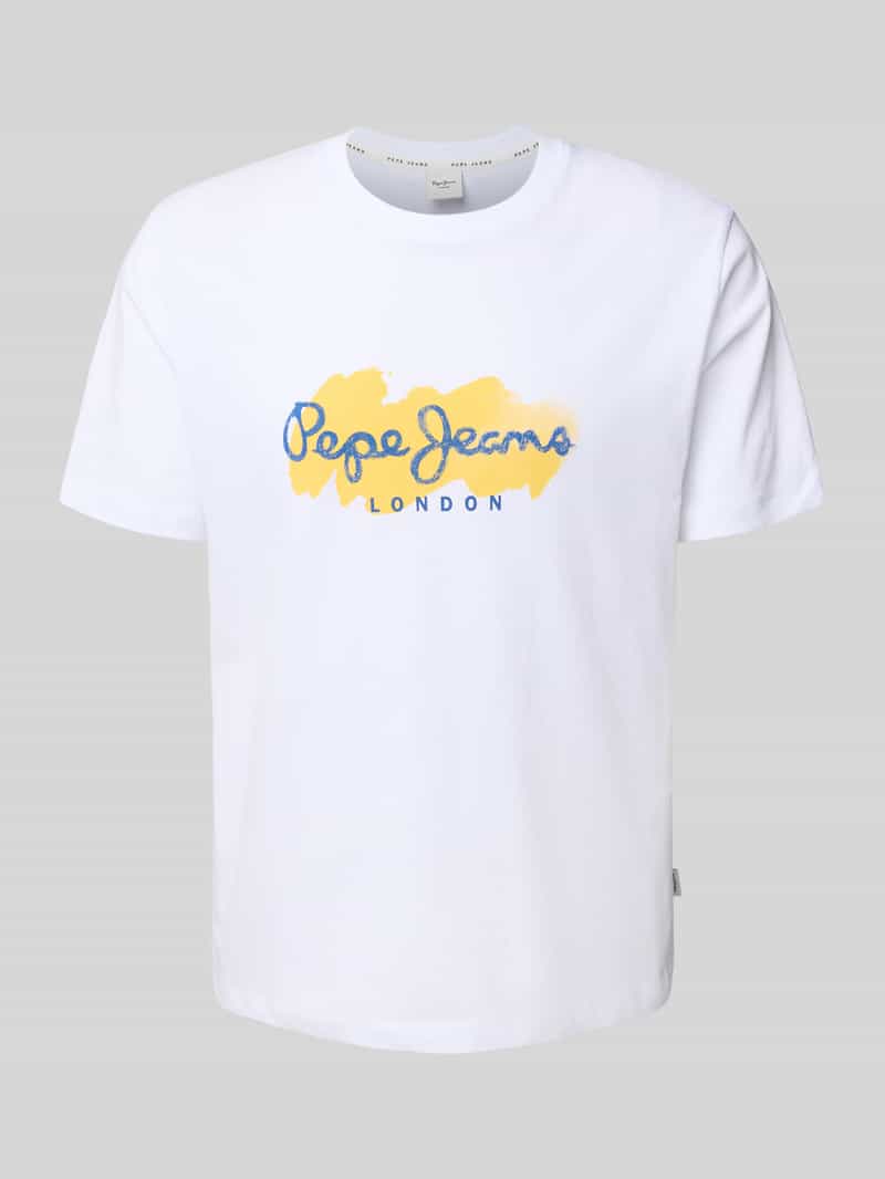 Pepe Jeans Regular fit T-shirt van puur katoen model 'MILTON'
