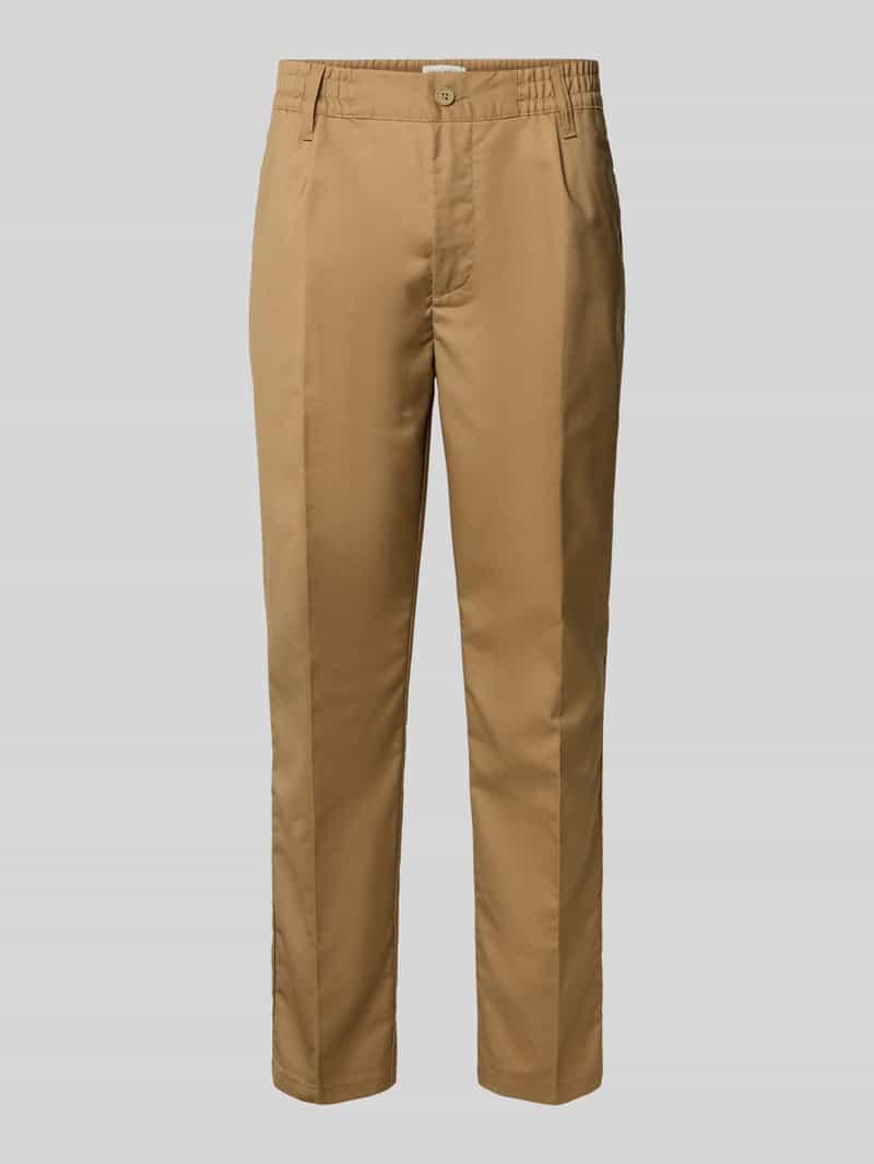 casual friday Broek met elastische band en persplooien model 'MARC'