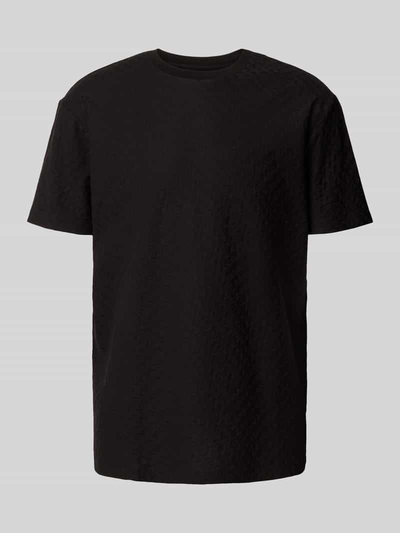 Armani Exchange Regular fit T-shirt van puur katoen met structuurmotief