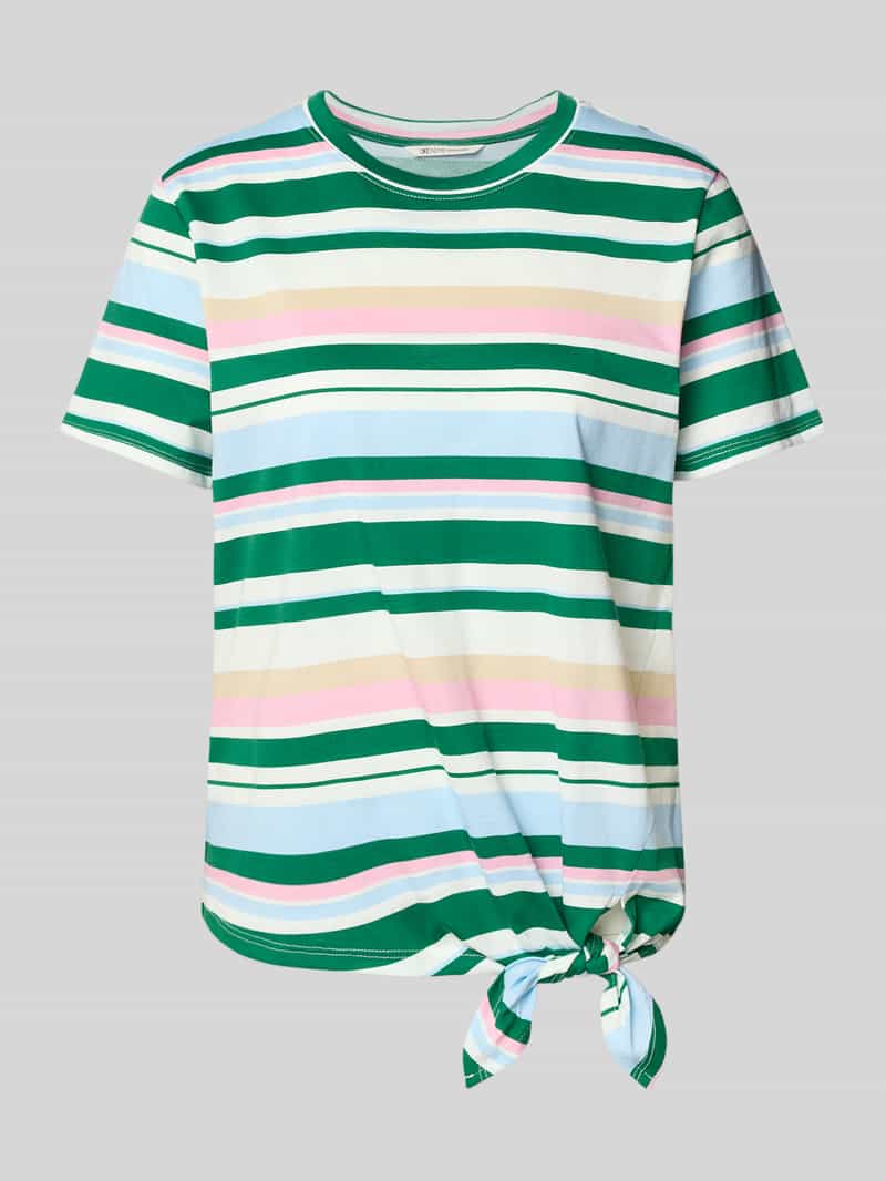 Tom Tailor Denim Regular fit T-shirt met knoopdetail