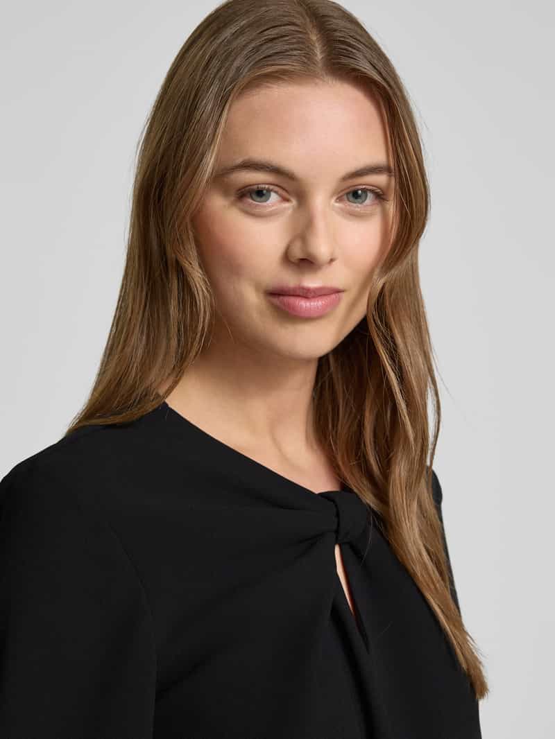 HUGO Regular fit blouse met druppelvormige hals model 'Camola'