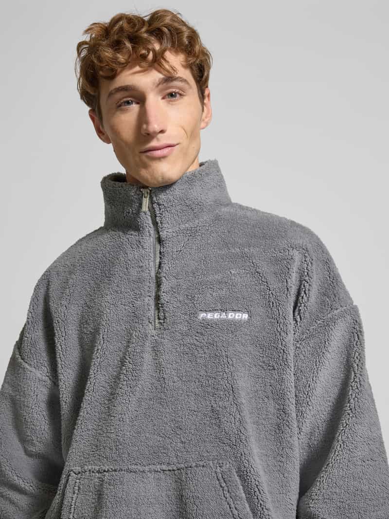 Pegador Fleecepullover met schipperskraag model 'Puka'