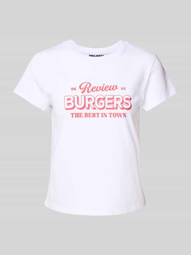 T-shirt met labelprint