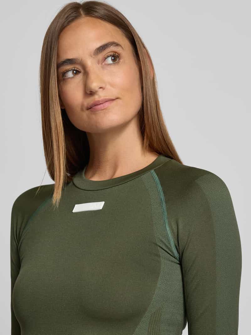 EA7 Emporio Armani Shirt met lange mouwen en labeldetail